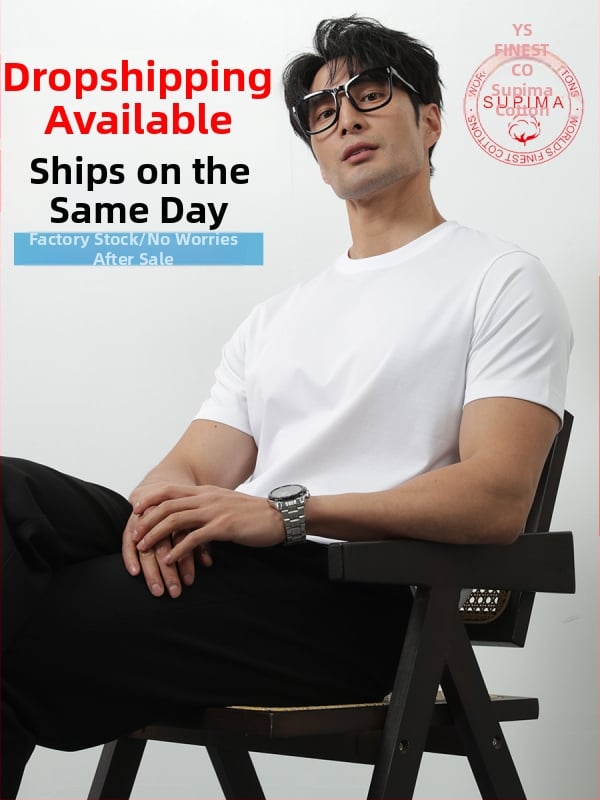 Amerigo tričko zo silk-cottonu, minimalistický priliehavý strih, kruhový výstrih, krátke rukávy, jednofarebné