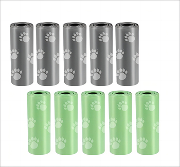 Sada vreciek na psie výkaly a lopatka, PE materiál, 500 kusov, PEID značka