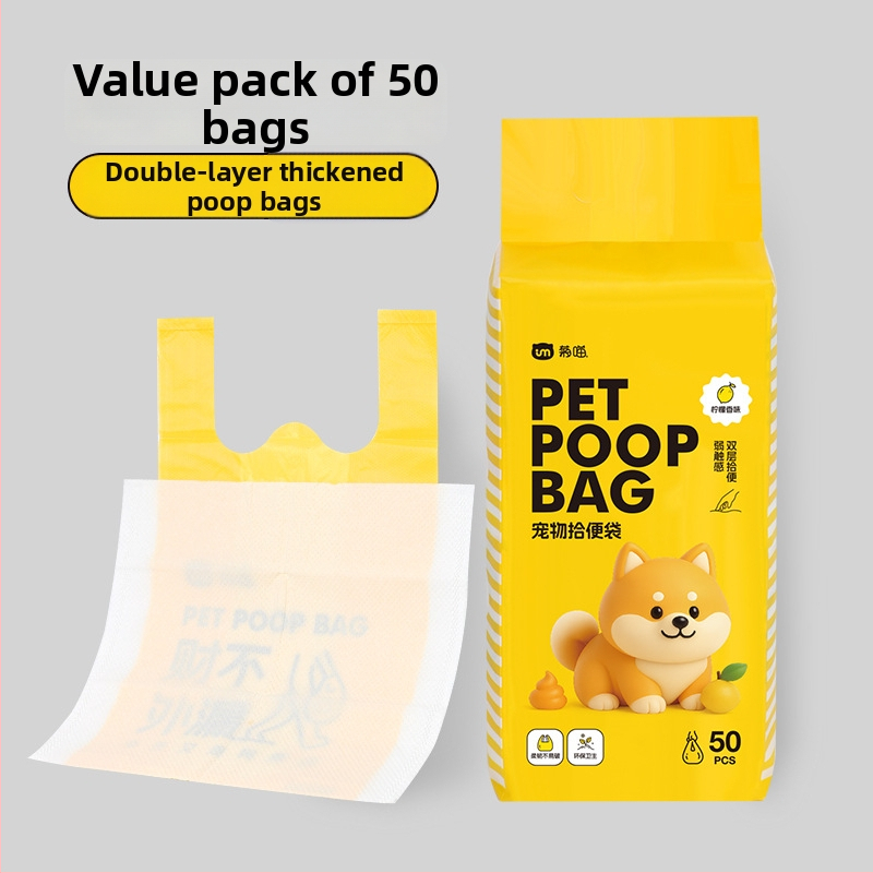 Dvojvrstvové vrecia na exkrementy pre domáce zvieratá, jednorazové, hrubé PE, Ju Miao AL1002, Pôvod Čína