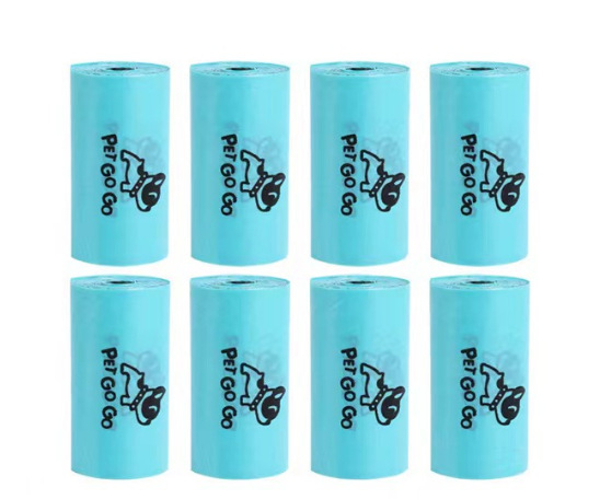 JUNGU Biologicky rozložiteľné tašky na odpadky pre domáce zvieratá, kontinuálny rol, hrubší materiál, vhodné pre psie výkaly a mačací odpad