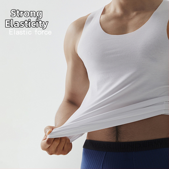 Ecocos pánske tielko, tenká tkanina 121–140 g/m², regenerovaná celulóza vlákno 90–95%, okrúhly výstrih