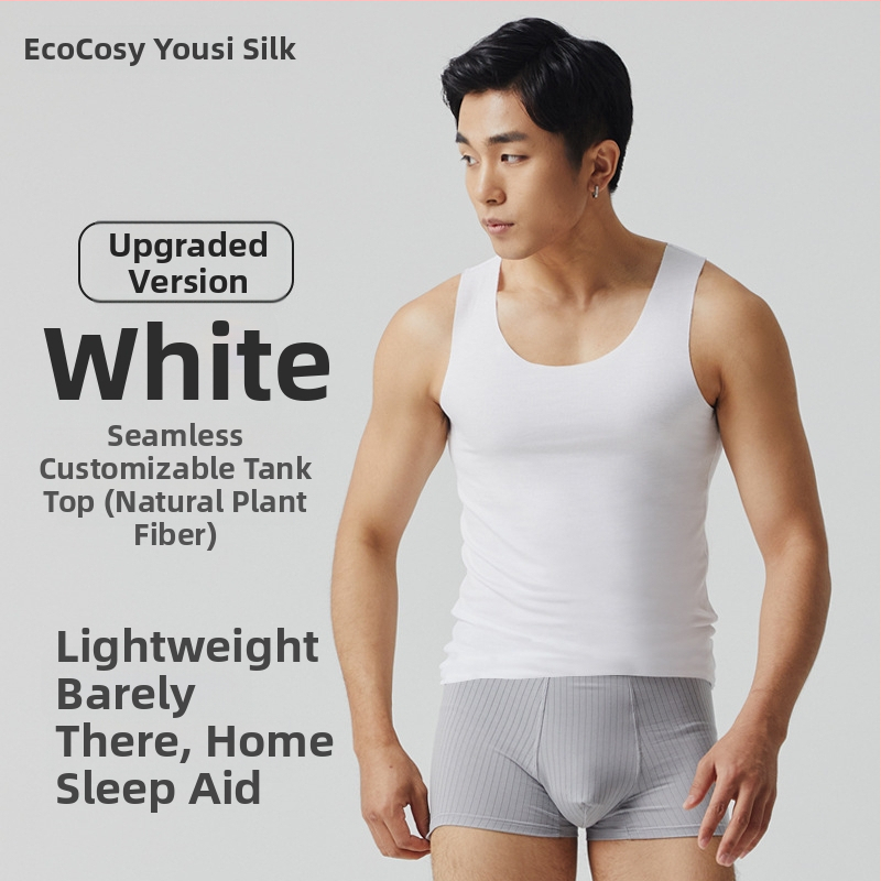 Ecocos pánske tielko, tenká tkanina 121–140 g/m², regenerovaná celulóza vlákno 90–95%, okrúhly výstrih