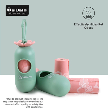 TAIDAMI Dávkovač tašiek na moč psov a lopatka – Materiál: EPI+PE, Biologicky rozložiteľný, So plochým otvorom, Jednorazový, Univerzálny