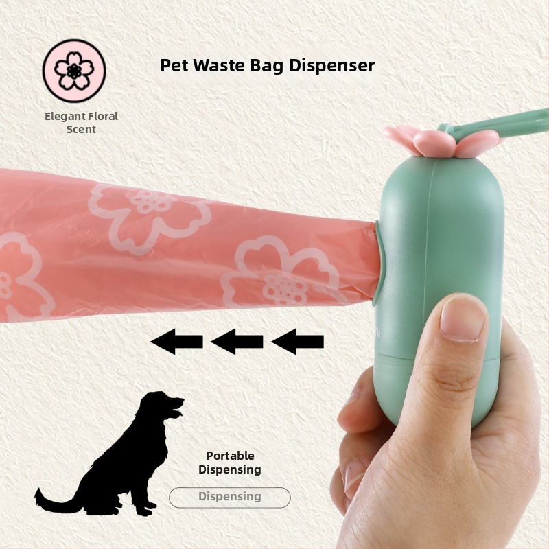 TAIDAMI Dávkovač tašiek na moč psov a lopatka – Materiál: EPI+PE, Biologicky rozložiteľný, So plochým otvorom, Jednorazový, Univerzálny