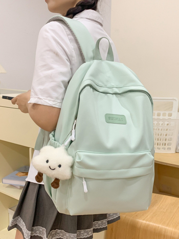 Rucsac unisex, stil urban minimalist, din nailon, capacitate 20–35 L, compatibil cu laptop de 15 inch, bretele curbate