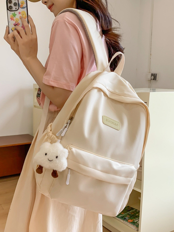 Rucsac unisex, stil urban minimalist, din nailon, capacitate 20–35 L, compatibil cu laptop de 15 inch, bretele curbate