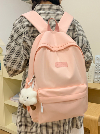 Rucsac unisex, stil urban minimalist, din nailon, capacitate 20–35 L, compatibil cu laptop de 15 inch, bretele curbate