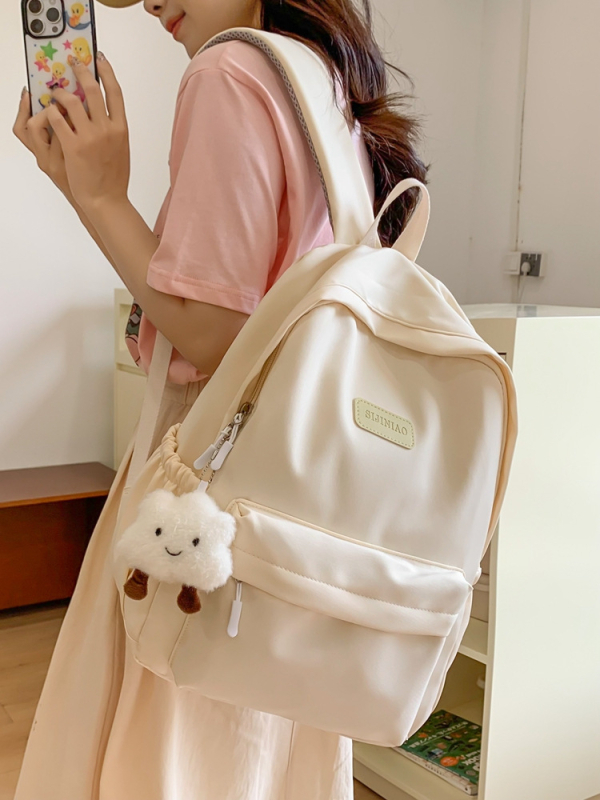 Rucsac unisex, stil urban minimalist, din nailon, capacitate 20–35 L, compatibil cu laptop de 15 inch, bretele curbate