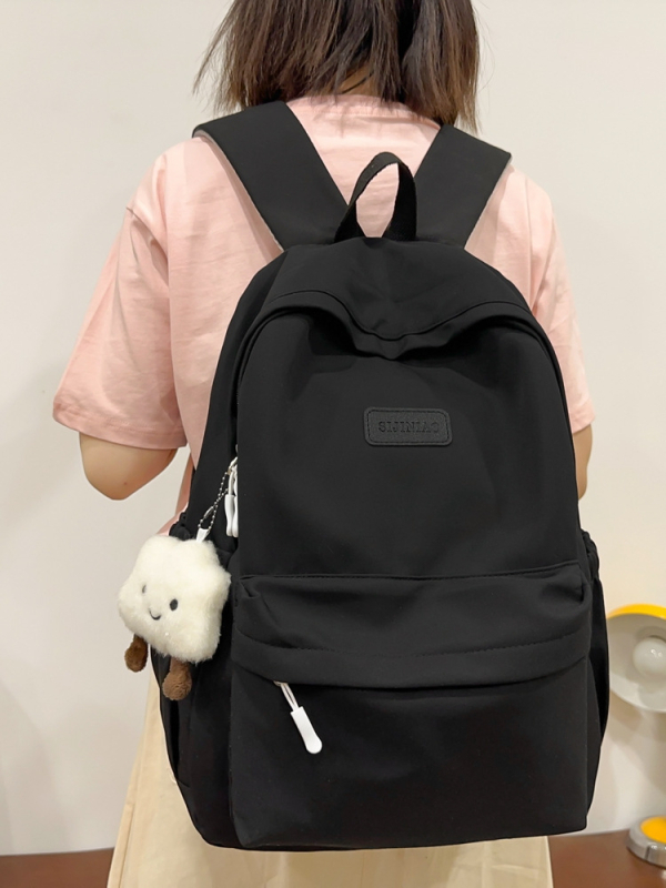 Rucsac unisex, stil urban minimalist, din nailon, capacitate 20–35 L, compatibil cu laptop de 15 inch, bretele curbate