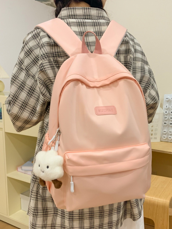 Rucsac unisex, stil urban minimalist, din nailon, capacitate 20–35 L, compatibil cu laptop de 15 inch, bretele curbate