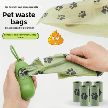 Tašky na psie výkaly, zosilnené, plne rozložiteľné, prenosné — EPL+PE, ABS