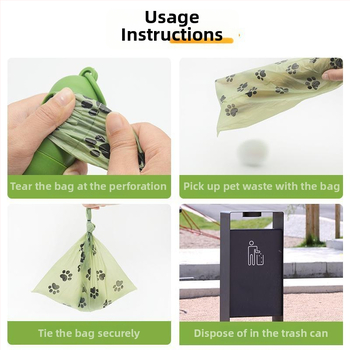 Tašky na psie výkaly, zosilnené, plne rozložiteľné, prenosné — EPL+PE, ABS