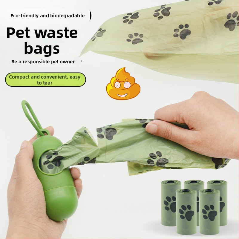 Tašky na psie výkaly, zosilnené, plne rozložiteľné, prenosné — EPL+PE, ABS