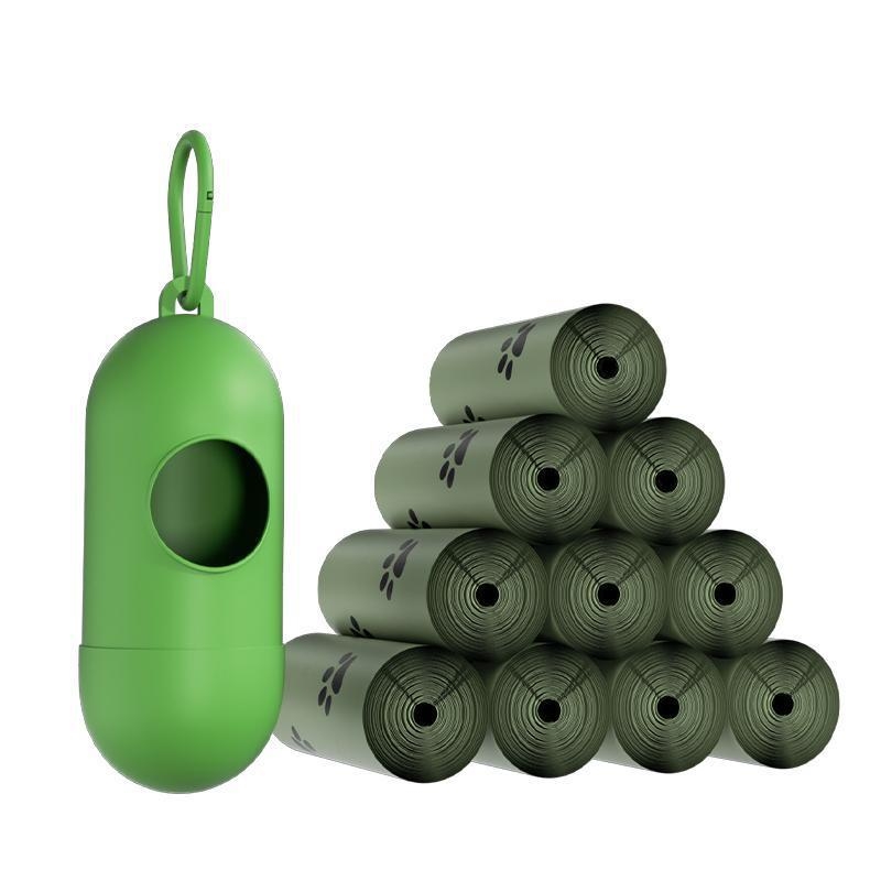 Tašky na psie výkaly, zosilnené, plne rozložiteľné, prenosné — EPL+PE, ABS