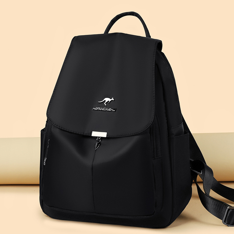 Ghiozdan de damă din Oxford – Capacitate mare, Ușor, Stil urban minimalist, Închidere cu fermoar, Buzunar intern cu fermoar și buzunar pentru telefon, Căptușeală poliester, Lansare toamna 2024