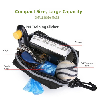 Dávkovač tašiek na prechádzky so psom, Oxford materiál, objem 0,3 L, so zipsom