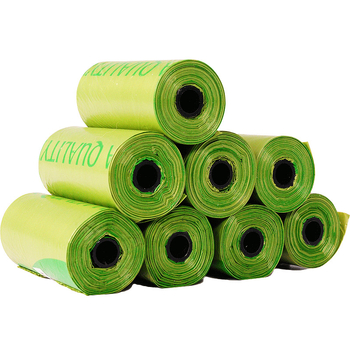 Tašky na psie exkrementy – biologicky rozložiteľné, v rolkách kontinuálneho typu, hrubý plast