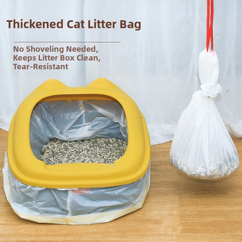 Jednorazové vrecká na mačací obsah do mačacej búdy, hrubý plast, typ kontinuálneho rolovania