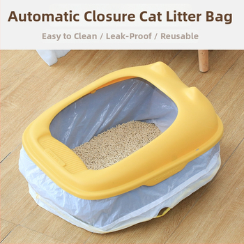 Jednorazové vrecká na mačací obsah do mačacej búdy, hrubý plast, typ kontinuálneho rolovania