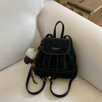 Ženski PU ruksak u retro akademskom stilu, međunarodni trend, zatvaranje kapkom, podstava od poliestera, džep za dokumente, izdanje ljeto 2025