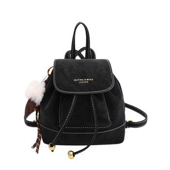 Ženski PU ruksak u retro akademskom stilu, međunarodni trend, zatvaranje kapkom, podstava od poliestera, džep za dokumente, izdanje ljeto 2025