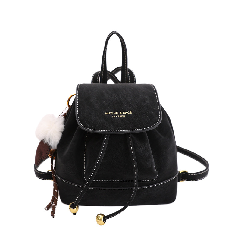 Ženski PU ruksak u retro akademskom stilu, međunarodni trend, zatvaranje kapkom, podstava od poliestera, džep za dokumente, izdanje ljeto 2025