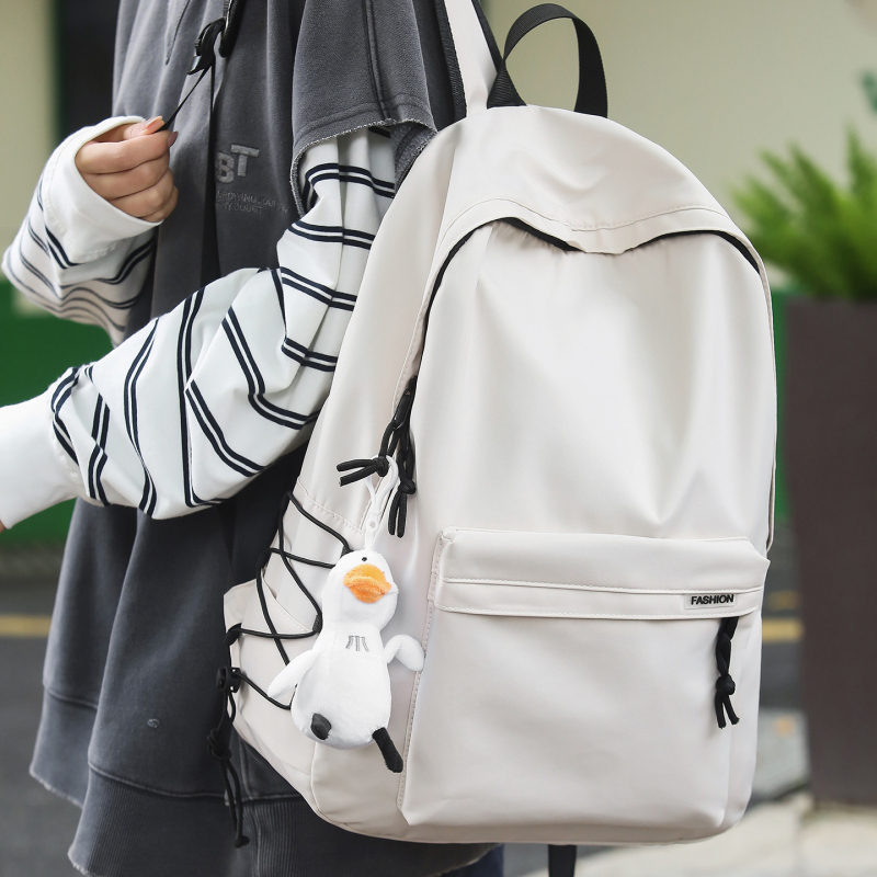 Uniszex iskolai hátizsák, városi minimalista stílus, nejlon anyag, 20–35L kapacitás, gerincvédelem