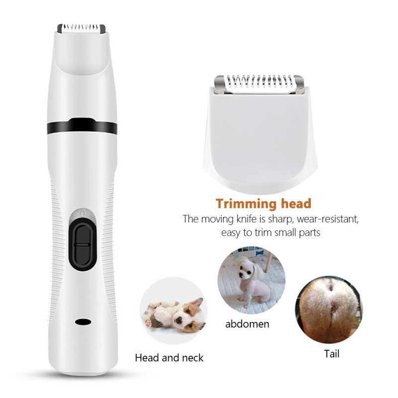 Električni aparat za njegu kućnih ljubimaca: električno šišanje dlake i piljenje noktiju s keramičkom glavom za rezanje, četkasti motor, USB punjenje, buka 46-70 dB, trajanje do 1 sat