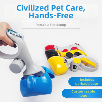 Prenosný čistič exkrementov pre domáce zvieratá s plochým otvorom, plastový materiál, zosilnený dizajn, 210 g, rozmery krabice 27,5×8×13 cm