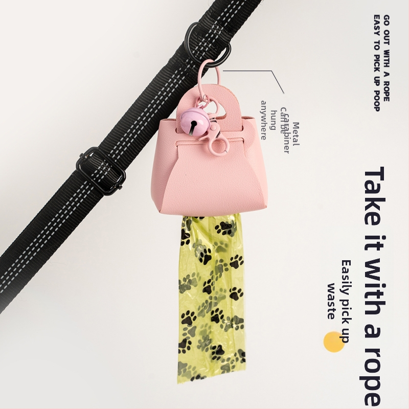 Dispenser na tašky pre domáce zvieratá s nekonečným rolom, PU materiál, značka Holy Truth, háčikový typ, prenosný