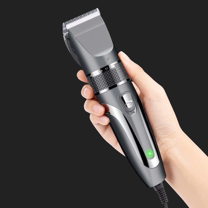 Bežični stroj za šišanje kose s keramičkom oštricom, ugrađena baterija 500-800 mAh, četkasti motor, niski šum (keramička oštrica, ugrađena baterija 500-800 mAh, bežični rad, četkasti motor, buka ispod 36 dB)