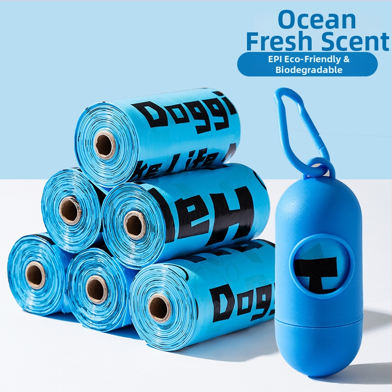 Rolované vrecká na výkaly pre domáce zvieratá, biologicky rozložiteľný materiál, štandardná hrúbka, vhodné pre súkromné značky