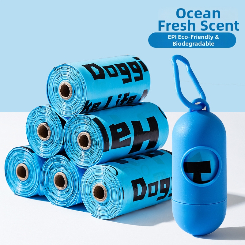 Rolované vrecká na výkaly pre domáce zvieratá, biologicky rozložiteľný materiál, štandardná hrúbka, vhodné pre súkromné značky