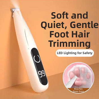 Elektrické strihacie zariadenie pre mačacie labky a psie laby s digitálnym displejom – ABS materiál