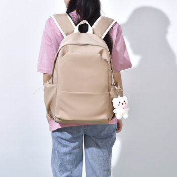 Feisha rucsac unisex din poliester, pentru școală, compatibil cu laptop de 14 inchi, capacitate sub 20 L, model solid, stil colegiu