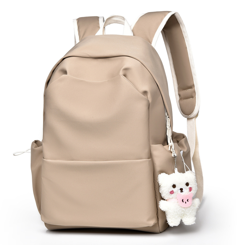 Feisha rucsac unisex din poliester, pentru școală, compatibil cu laptop de 14 inchi, capacitate sub 20 L, model solid, stil colegiu