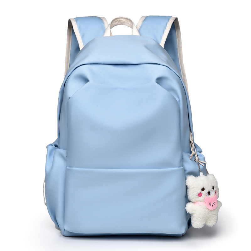 Feisha rucsac unisex din poliester, pentru școală, compatibil cu laptop de 14 inchi, capacitate sub 20 L, model solid, stil colegiu