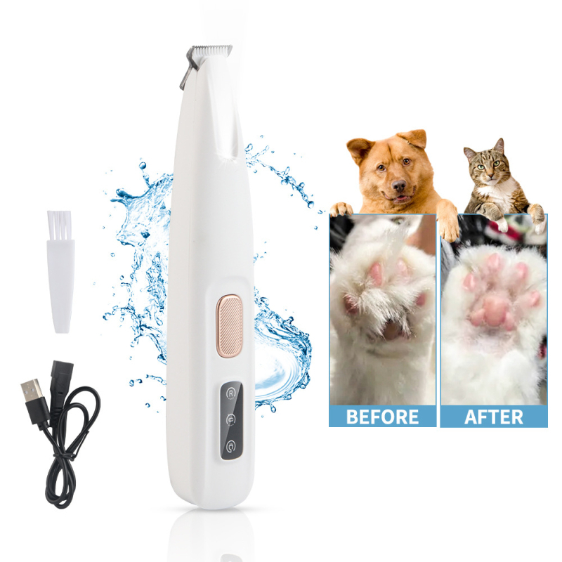 Zastrihávač srsti pre mačky a psy s bezkartovým motorom, čepele z nehrdzavejúcej ocele, zabudovaná batéria 100–300 mAh, čepele ľahko umývateľné