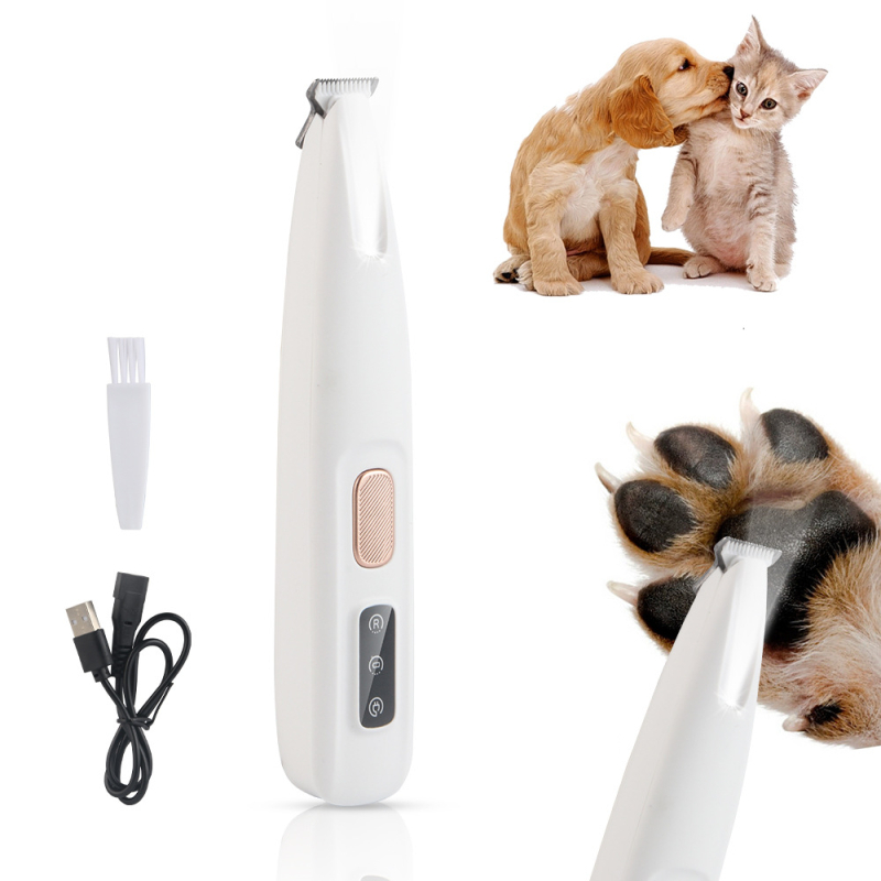 Zastrihávač srsti pre mačky a psy s bezkartovým motorom, čepele z nehrdzavejúcej ocele, zabudovaná batéria 100–300 mAh, čepele ľahko umývateľné