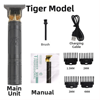 Nabíjateľný kadernícky strojček na vlasy s odnímateľnou, umývateľnou hlavou noža, nerezové čepele, motor s kefou, nízka hlučnosť, na všeobecné použitie