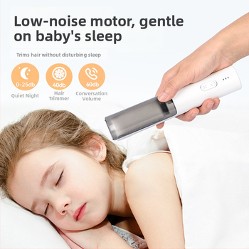 HC-W008 Detský holiaci strojček na vlasy s ultra tichým motorom, vodeodolný, vstavaná batéria, keramické čepele, doba prevádzky 0–1 h