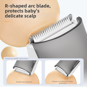 HC-W008 Detský holiaci strojček na vlasy s ultra tichým motorom, vodeodolný, vstavaná batéria, keramické čepele, doba prevádzky 0–1 h