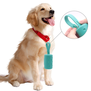 Dispenzor tašiek na odpad pre domáce zvieratá, silikón, prenosný, rolovací typ