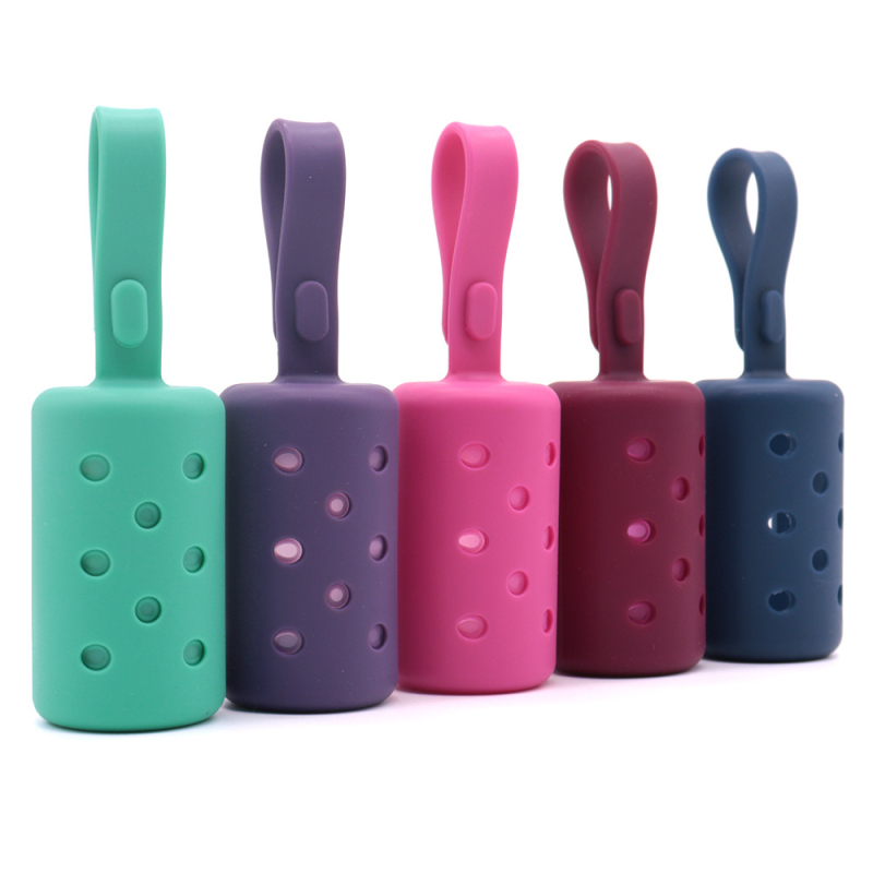 Dispenzor tašiek na odpad pre domáce zvieratá, silikón, prenosný, rolovací typ