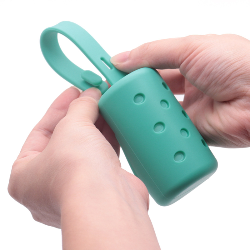 Dispenzor tašiek na odpad pre domáce zvieratá, silikón, prenosný, rolovací typ