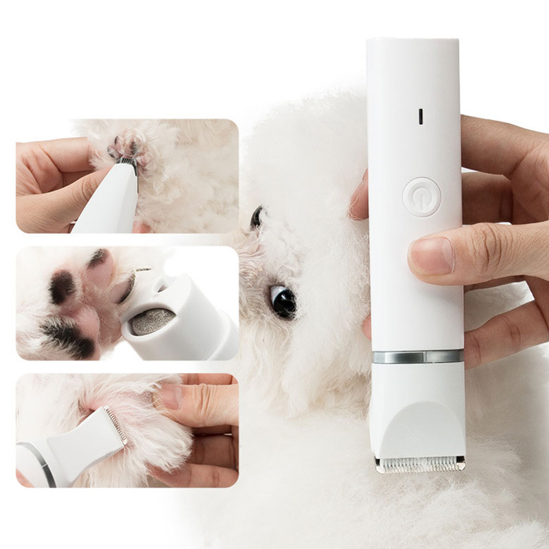 Elektrický strih pre psov – ABS plast, nerezová oceľ a keramické čepele; napájanie 5V