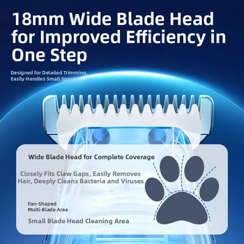 Elektrický strihací stroj pre domáce zvieratá (mačky a psy) – Materiál: ABS+keramika+nerezová oceľ 301; Tichý chod s osvetlením