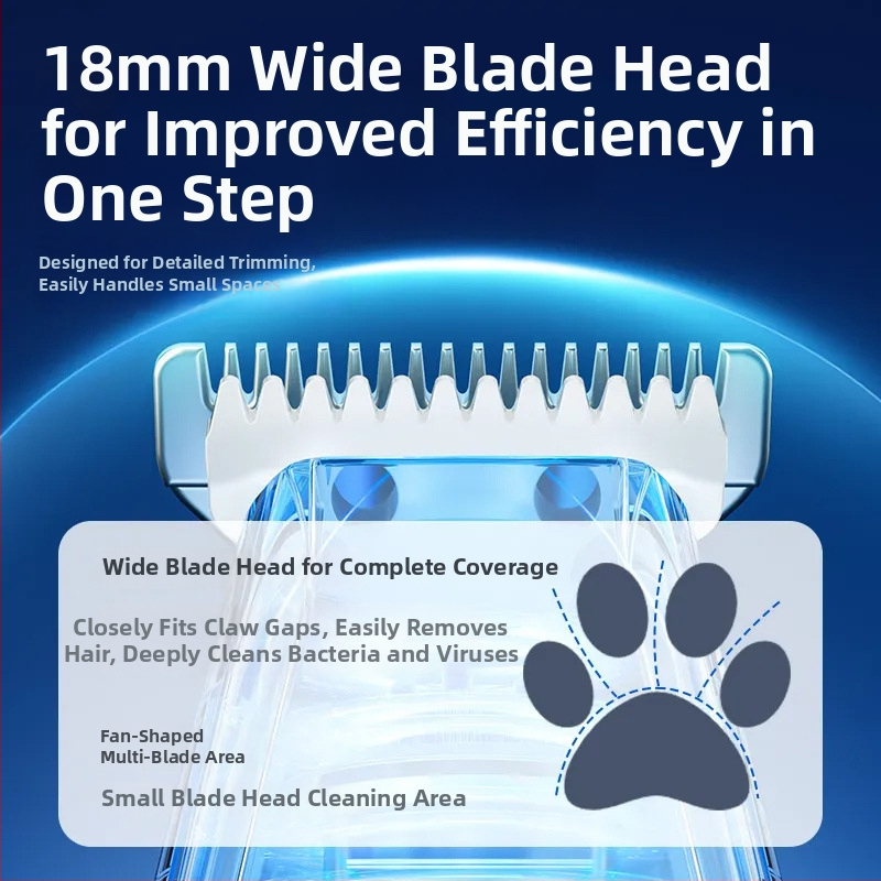 Pet elektriskais griezējs kaķiem un suņiem – Materiāls: ABS+keramika+nerūsējošais tērauds 301; Zems troksnis ar apgaismojumu