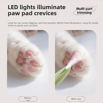 Zastrihávač chlpov labiek mačky a psa — ABS telo, čepele z nehrdzavejúcej ocele a keramiky, PP súčasti; Kód produktu: 25H0091M; Importované: Nie