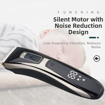 Elektrický kadernícky strojček na vlasy - univerzálne použitie, model R-916, čepeľ z nehrdzavejúcej ocele, zabudovaná batéria 1200–2000mAh, výdrž 1–3 hodiny, brúsený motor, umývateľný vodou